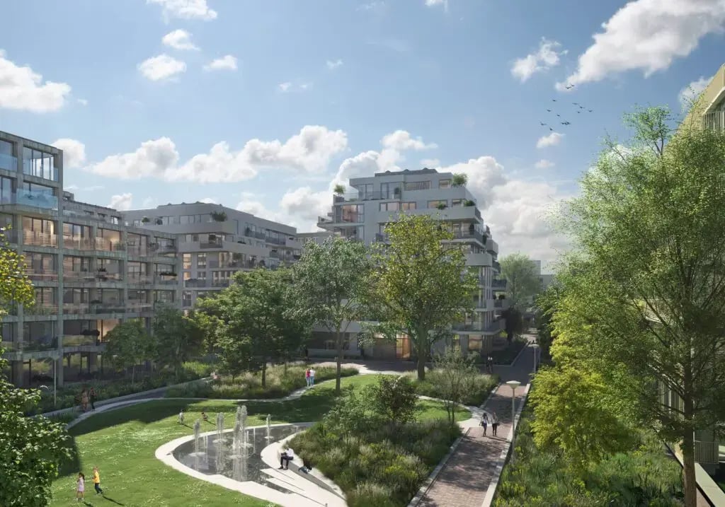 Wat was het belangrijkste uitgangspunt bij de vormgeving van de twee openbare pleinen